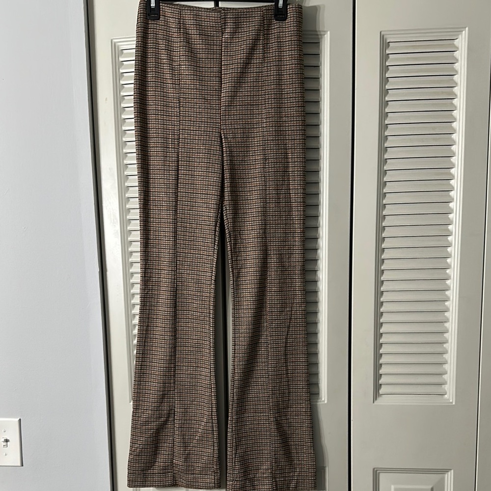 Women's Brown Plaid Pants (5)